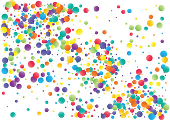 Festive color round confetti background. Abstract frame confetti texture for holiday, postcard, poster, website, carnivals, birthday and children's parties. Cover confetti mock-up. Wedding card layout