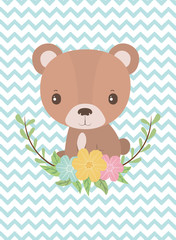Cute bear cartoon vector design
