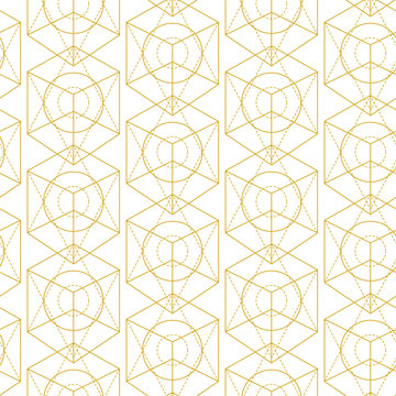 Vector sacred geometry seamless pattern