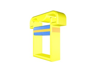 3d illustration of T-shirt, from sweden soccer