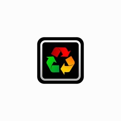 Recycle icon with colorful concepts