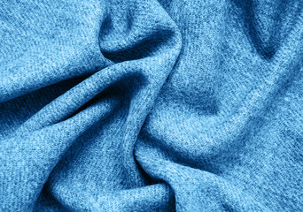 Fabric background toned classic blue color