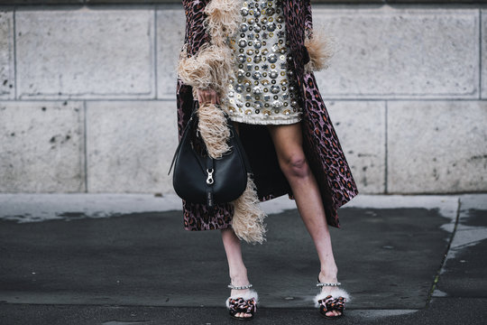 Paris, France - March 5, 2019: Street style outfit -  Leonie Hanne before a fashion show during Paris Fashion Week - PFWFW19