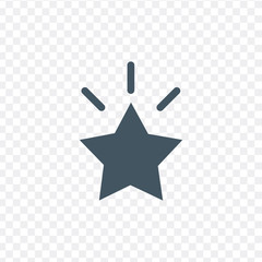 shining star icon. Stock vector illustration isolated on white background.