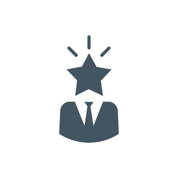 People Star Logo Design Element. Stock vector illustration isolated on white background.