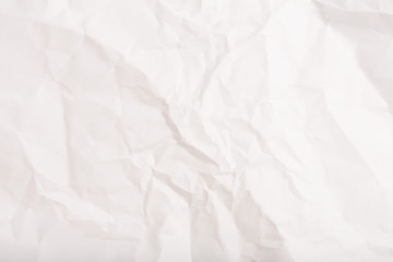 white background of crumpled paper