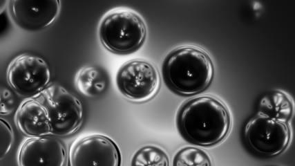 black liquid abstract background convex bubble