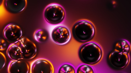 red liquid abstract background convex bubble