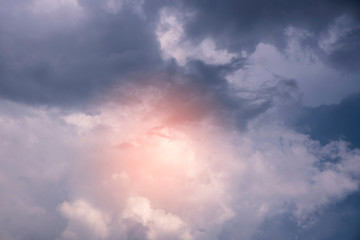 blue sky Sunset with clouds background