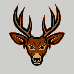 Deer Head Mascot Logo