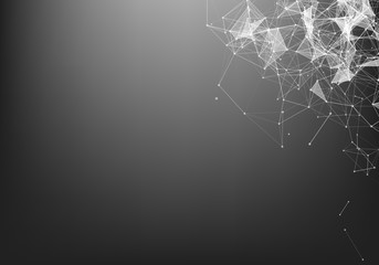 Abstract Gray background. Futuristic vector illustration. Technology background. Big data.