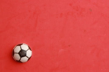 soccer ball toy in color background