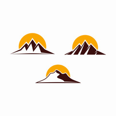 Rocky Mountain Logo Design, Desert Mountain Logo Design. Mountain Logo Design.