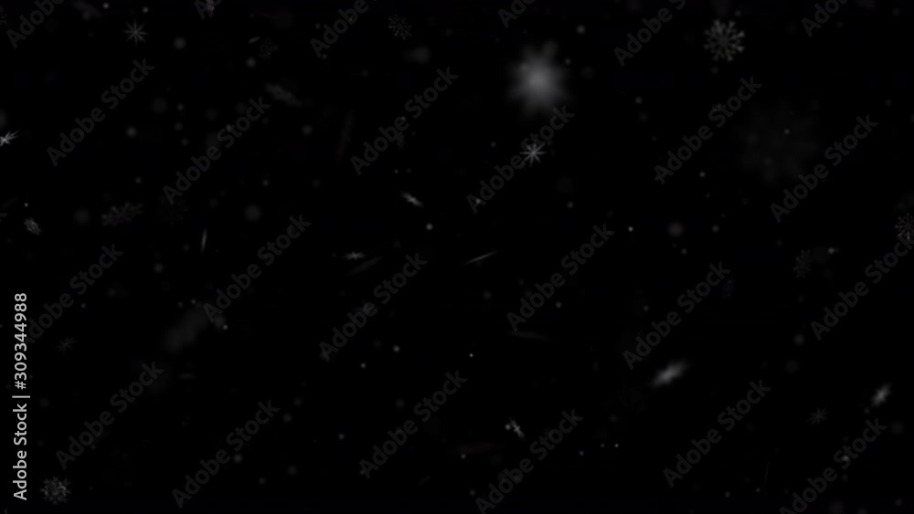 Poster abstract background snowflake particle snow element and lighting effect against the dark background 
