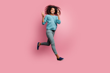 Full length body size view of her she nice-looking attractive lovely charming pretty cheerful...
