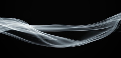 abstract blue smoke on black background