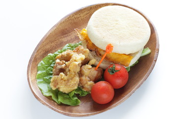 Chicken and seasoning for deep fried cooking image