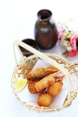 Japanese food, Kushiage skewer deep fried cuisine
