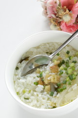 Korean food, Rice in Chinese cabbage and Dried cod fish soup