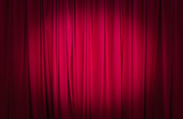 Red curtain for performance halls	