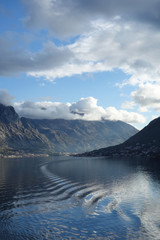 lake in a valley in Kotor, Montenegro