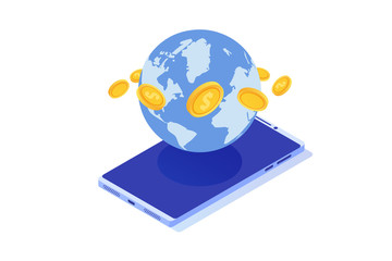 Globe vector background