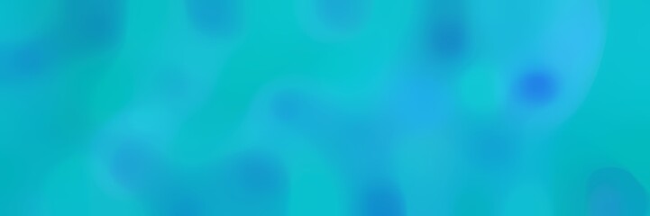 blurred horizontal background with dark turquoise, deep sky blue and dodger blue colors and space for text