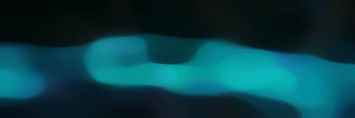 soft blurred horizontal background with dark cyan, black and teal colors space for text or image