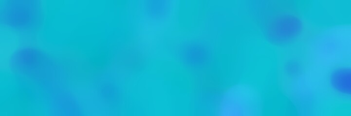 blurred bokeh horizontal background with dark turquoise, dodger blue and royal blue colors space for text or image