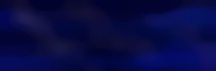 blurred bokeh horizontal background with very dark blue and midnight blue colors and space for text