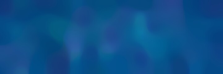 blurred bokeh horizontal background with teal, strong blue and teal blue colors and free text space