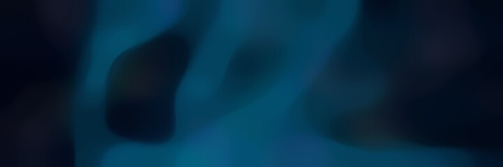 blurred horizontal background with very dark blue, teal green and midnight blue colors and space for text or image
