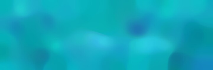 soft blurred horizontal background with light sea green, dark cyan and medium turquoise colors and free text space