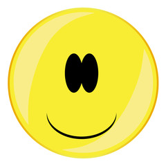 Fototapeta premium Stupid Smiley Face Button Isolated