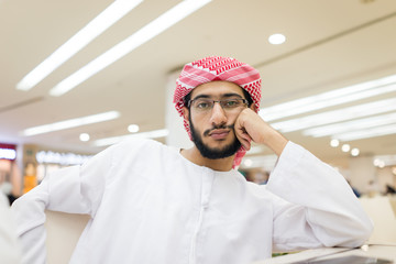 Arabic young bored man