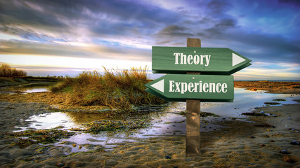 Street Sign to Experience versus Theory