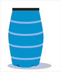 vector illustration of water drum