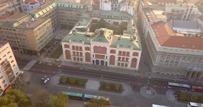 Aerial view of Kapetan Misa building in Belgrade