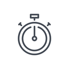 Stopwatch line icon. Timer vector outline sign.
