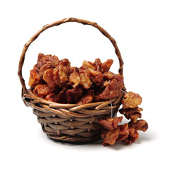 Dried pears on a white background 