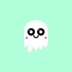 Ghost emojis with cute faces