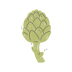 Artichoke. Hand painted illustration isolated on a white background.