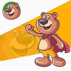 Brown Super Bear Happy Smile