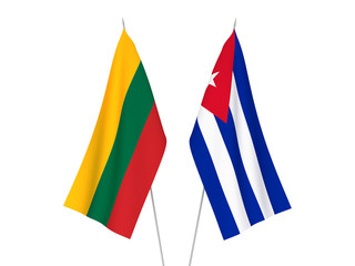 Lithuania and Cuba flags