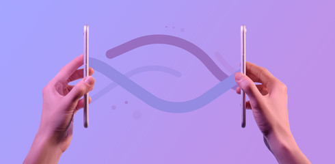 Wireless connection between two phones, modern communication technology