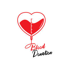 Blood donation with bag, drip holder and healthy heart. Save lives! Vector file saved as EPS AI8, no effects, easy print and edit.