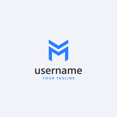 letter m logo design modern for all business template