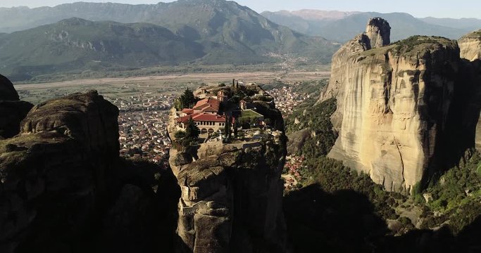 aerial view from the Monastery of the Holy Trinity in Meteora, Greece