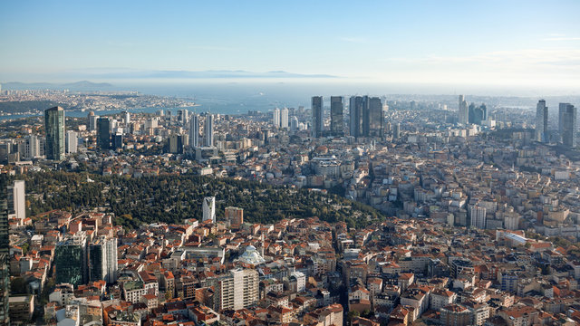 Beautiful View Of The Modern District Of Istanbul