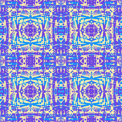 Seamless pattern with hand-drawn abstract design elements. Vector Illustration